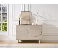 Commode 6 tiroirs - Beige - DELORINA