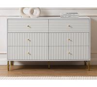 Commode 6 tiroirs - Blanc - LOUREO
