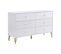 Commode 6 tiroirs - Blanc - LOUREO