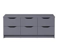 JENNY - Commode 6 Tiroirs Coloris Anthracite - Altobuy Gris