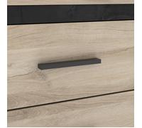 Commode 6 Tiroirs En Chêne Brossé Et Anthracite - Erik Multicolore