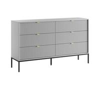 Commode 6 tiroirs - Gris - LIOUBA de
