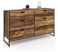 IDMarket Commode 6 tiroirs Hawkins XXL 140 cm Design industriel