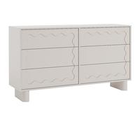 Commode 6 tiroirs - MDF - Beige - ANEZA