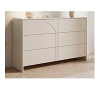 Vente-unique - Commode 6 tiroirs - MDF - Beige - NALYRA de Maison Céphy