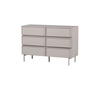 Commode 6 tiroirs Mélamine/MDF Sable TOURS