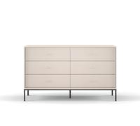 Commode 6 tiroirs pieds métal noir 154 cm - ROSALIA