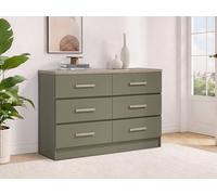 Vente-unique - Commode 6 tiroirs - Vert - SKAIDO