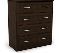 Commode 80 en noyer foncé avec ferrures Premium - 80x92x44 cm
