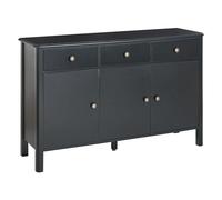 Commode À 3 Portes Noire Olate Noir
