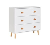 Commode à 3 tiroirs CLOUDY Bois d'ingénierie Blanc