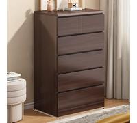 Commode À 5 Tiroirs Meuble de Rangement en Bois Armoire de Rangement 3/4/5/6 Tiroirs Coiffeuse Table de Chevet Modern Chiffonnier Pour Chambre Salon Bureau Couloir et Entrée B,60*41*109bcm