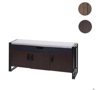 Mendler Commode à Chaussures avec siège HWC-A27 53x110x30cm Brun foncé