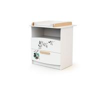 Commode à langer, 1 niche en bois Doodle Zoo Mickey Blanc et Hêtre