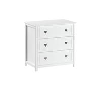 Commode à langer 3 tiroirs Vipack - Amori - 90 x 57 x 89cm - Blanc
