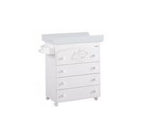 Commode Langer Avec Baignoire B-970 Sweet Bear Blanc Etoiles Gris