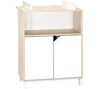 Commode a langer - Babyprice - Scandi naturel - 2 portes - 1 niche - En bois