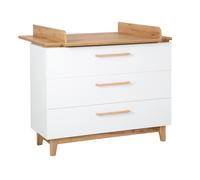 Commode à langer évolutive 3 tiroirs finn blanc / chêne doré TU