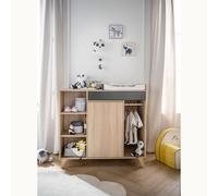 Sauthon - Commode à langer évolutive Nova gris volcan