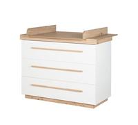 Commode Évolutive Avec Extension À Langer Amovible Lumo Blanc - Chêne Artisan TU