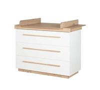 Commode Évolutive Avec Extension À Langer Amovible Lumo Blanc - Chêne Artisan TU