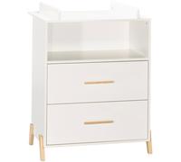 Baby Price Commode à langer Joy sur pieds en bois blanc/marron TU