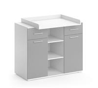 Commode à langer Leonie, 113x109cm, Gris, Blanc, Vicco