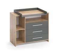 Commode à langer Oskar, 113x100cm, Anthracite/Sonoma, Vicco 36683