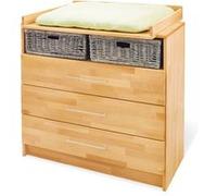 Commode a langer Pinolino Natura Large L 100 x P 78 ou 55 x H 102 Beige G