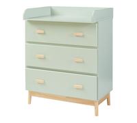 Commode à langer Sarievn 100 x 80 x 53 cm vert menthe