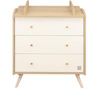 Commode à langer - SAUTHON - Access - 3 tiroirs - Surface à langer de 55,5 x 76 cm - Bois/Blanc