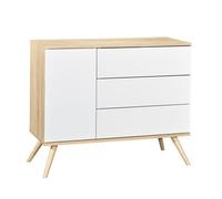 Commode 3 tiroirs blanc Seventies