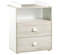 Baby Price Commode à langer Smile hêtre cendré