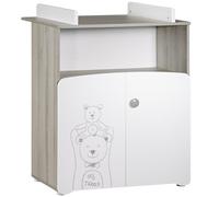 Baby Price Commode à langer Teddy 2 portes en bois blanc TU