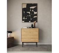 Commode à quatre tiroirs - OLAR - 85 cm - couleur du bois de caryer