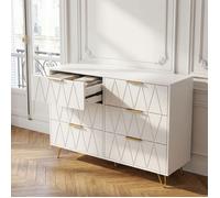 Commode à six tiroirs, meuble de rangement pour chambre à coucher, meuble de rangement multifonctionnel,Blanc