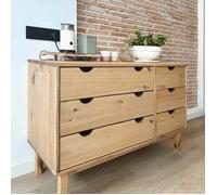Commode à tiroirs - Commode OTTA - vidaXL - bois de pin massif - 111 x 43 x 73,5 cm - 6 tiroirs| 240593