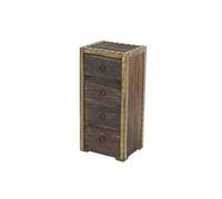Commode à tiroirs Duran style shabby vintage 70x33x26cm marron