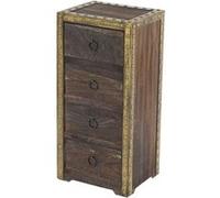 Mendler Commode Duran – 4 tiroirs, style shabby vintage 70x33x26 cm – marron