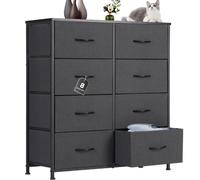 Commode à tiroirs en tissu , Chest of Drawers avec 8 tiroirs armoire, commode chambre tiroirs armoire，Commode à tiroirs en tissu