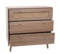 Commode à tiroirs HWC-M39 78x80x39cm imitation chêne