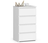 Commode AKORD CL4 Blanche 40 cm 4 tiroirs façade Blanche 40x35x74 cm
