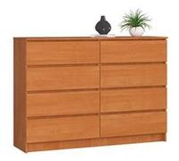 Commode AKORD K140 Aulne 138 cm 8 tiroirs façade Aulne 138x40x99 cm Aulne G