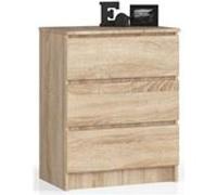 Commode AKORD K60 Chêne Sonoma 60 cm 3 tiroirs façade Chêne Sonoma 60x40x77 cm Chêne Sonoma G
