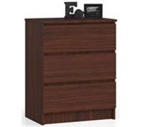 Commode K60 Wengé 60 cm 3 tiroirs façade Wengé 60x40x77 cm