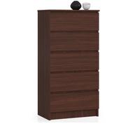Commode AKORD K60 Wengé 60 cm 5 tiroirs façade Wengé 60x40x121 cm