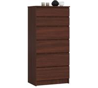 Commode AKORD K60 Wengé 60 cm 6 tiroirs façade Wengé 60x40x130 cm Wengé G