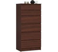 Commode AKORD K60 Wengé 60 cm 6 tiroirs façade Wengé 60x40x130 cm Wengé G