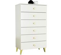 Commode AKORD MOBI Cachemire 60 cm 6 tiroirs façade Cachemire 60x37x104 cm