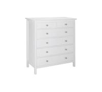Commode ALBANE - 6 tiroirs - Pin blanc